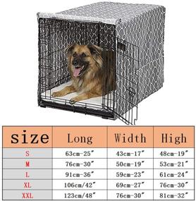 img 1 attached to 🐶 Waterproof Dog Crate Cover for 30-inch Wire Crates - Easy On/Off & Adjustable - Medium Size - Blue - Cover Only