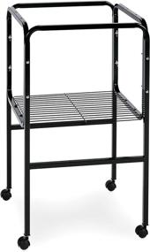 img 1 attached to 🐦 Enhanced Bird Cage Stand with Convenient Shelf - Prevue Pet Products, Black (SP445BLK)