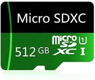 💾 high speed 512gb class 10 micro sd card - sdxc memory card with sd adapter logo
