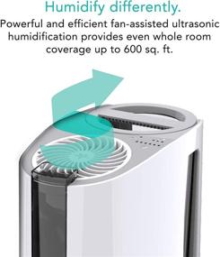 img 4 attached to 🌬️ Vornado UH100 Ultrasonic Cool Mist Humidifier: Powerful Whole Room Humidification with Auto Humidity Control and Easy View Water Tank - White