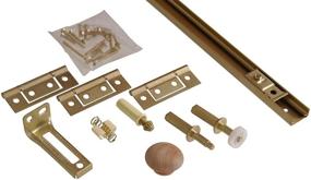 img 2 attached to 🚪 The Hillman Group Hardware Essentials Bi-Fold Door Hardware Set 36" Opening, 1-Kit (852951), Brass: Enhance Your Doors with this High-Quality Hardware Set!