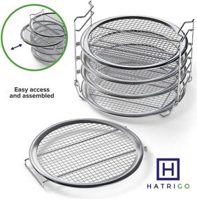 img 3 attached to 🔥 Versatile Dehydrator Rack for 8 qt Instant Pot Air Fryer Lid, Vortex 10 qt Air Fryer Oven, and Compatible Instant Pot Accessories