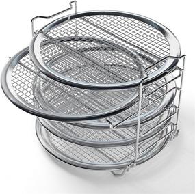 img 4 attached to 🔥 Versatile Dehydrator Rack for 8 qt Instant Pot Air Fryer Lid, Vortex 10 qt Air Fryer Oven, and Compatible Instant Pot Accessories