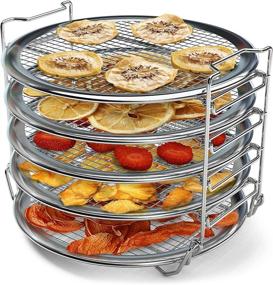 img 1 attached to 🔥 Versatile Dehydrator Rack for 8 qt Instant Pot Air Fryer Lid, Vortex 10 qt Air Fryer Oven, and Compatible Instant Pot Accessories