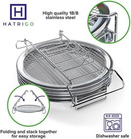 img 2 attached to 🔥 Versatile Dehydrator Rack for 8 qt Instant Pot Air Fryer Lid, Vortex 10 qt Air Fryer Oven, and Compatible Instant Pot Accessories