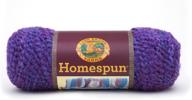 пряжа lion brand yarn 790-421 homespun в ярком фиолетовом цвете. логотип