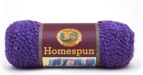 img 1 attached to Пряжа Lion Brand Yarn 790-421 Homespun в ярком фиолетовом цвете.