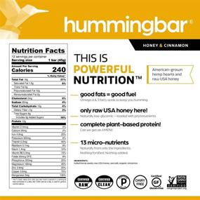 img 1 attached to 🌱 Humming Hemp Hummingbar with Honey and Cinnamon - 11g Plant-Based Protein Snack Bars - Keto Friendly, Low Carb, Paleo, Gluten-Free, Dairy-Free - Pack of 12