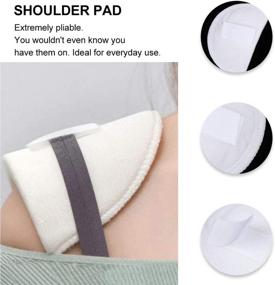 img 3 attached to 🧽 ARTIBETTER 1 Pair Sponge Shoulder Pads - Non Slip White Shoulder Protectors for Sewing