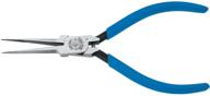 🔵 klein tools 5-inch needle-nose pliers - extra slim d335-51/2c in light blue logo