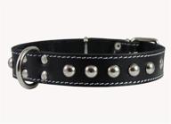 genuine leather studded collar breeds logo