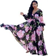 👗 xxl women's chiffon printed dresses by nuofengkudu - perfect clothing for dresses logo