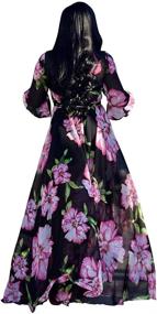 img 3 attached to 👗 XXL Women's Chiffon Printed Dresses by Nuofengkudu - Perfect Clothing for Dresses