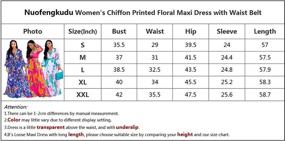 img 1 attached to 👗 XXL Women's Chiffon Printed Dresses by Nuofengkudu - Perfect Clothing for Dresses