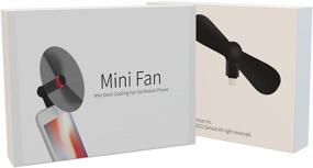 img 3 attached to Genuine Fan for iPhone (2 packs) - Mini Fan with 180° Rotating, Powerful Wind, Lightweight - Compatible with iPhone, iPad, iPod, and all Lightning Devices - Upgraded Version (Black and Rose Red)