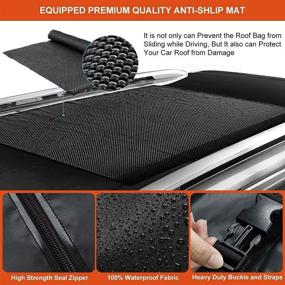 img 3 attached to ISWEES Car Top Bag: Waterproof Rooftop Luggage Storage for All Vehicles with/Without Rack – Ideal for SUVs, Jeeps, Subarus, and Toyotas