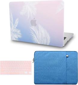 img 4 attached to KECC Compatible With MacBook Air 13 Inch Case (2010-2017 Release) A1369/A1466 Plastic Hard Shell Keyboard Cover Sleeve (Blue Feather)