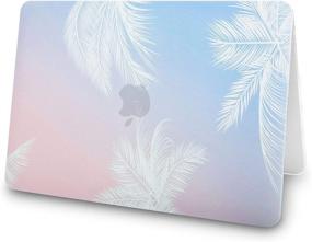 img 1 attached to KECC Compatible With MacBook Air 13 Inch Case (2010-2017 Release) A1369/A1466 Plastic Hard Shell Keyboard Cover Sleeve (Blue Feather)