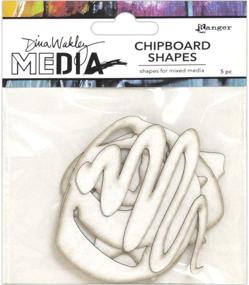 img 3 attached to Dina Wakley Media Chipboard Shapes Scrapbooking & Stamping