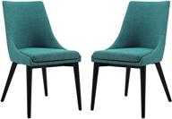 🪑 modway viscount teal upholstered mid-century modern kitchen & dining room chairs logo