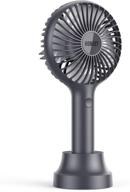 💨 honhey handheld fan portable: usb rechargeable, 3 speed personal desk table fan with base – ideal makeup eyelash fan for women, girls, and kids - up to 12 hours operation outdoors логотип