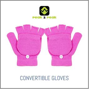 img 1 attached to Фиолетовые трансформируемые перчатки без пальцев с наушниками