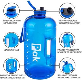 img 3 attached to 🥤 Pak Gallon Water Bottles: Stay Hydrated and Motivated with Hydro Jug and Time-marked Water Bottles