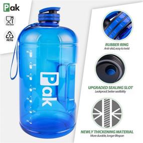 img 2 attached to 🥤 Pak Gallon Water Bottles: Stay Hydrated and Motivated with Hydro Jug and Time-marked Water Bottles