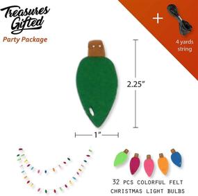 img 3 attached to 🎄 Christmas Rainbow Felted Lights Bulb String Garlands: Charming Vintage Décor for Small Doorways, Patios, or Indoor Birthday Parties
