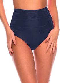 img 3 attached to 👙 RELLECIGA Women's Waisted Covered Control Bikini Coverage: Stylish Swimsuits & Cover Ups for Flattering Silhouettes