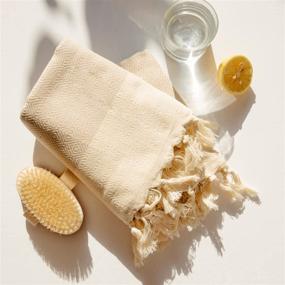 img 2 attached to Sultana Luxury Linens - Turkish Bath Towel Set: 100% Organic Cotton | Decorative Bathroom Towel for Bath, Beach, Pool, Travel, Spa, Yoga | 40 x 70 Inches