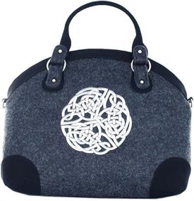 img 2 attached to 👜 Stylish Mucros Weavers Celtic Weave Wool & PU Leather Tote Handbag - Alluring Blend of Traditional Craftsmanship and Modern Design