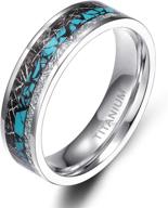 turquoise imitated meteorite titanium women's jewelry by tigrade logo