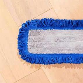 img 1 attached to 🧹 18" Mojave Microfiber Dust Mop Pads (Pack of 2) - Replacement Head & Refill for Microfiber Mops: Reusable, Machine Washable, Ideal for House, Commercial, Industrial Use