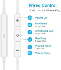 img 3 attached to Наушники с шумоподавлением TITACUTE 3,5 мм с микрофоном и магнитными вставками для ушей со стерео-разъемом - совместимы с Google Pixel 4a 3a XL 5a 5g, Samsung S10 S9 S8, Galaxy A52 A51 A12, iPhone 6 6s и PS5 - белый