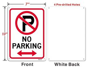 img 3 attached to Printed Aluminum Reflective Outdoor Parking Symbol