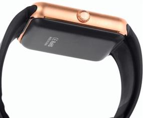 img 3 attached to 📱 ZOMTOP GT08 Smart Watch: Touch Screen Bluetooth Wristwatch with Camera/SIM Card Slot, Pedometer Analysis, Sleep Monitoring - Android & iOS Compatible (Gold+Black)