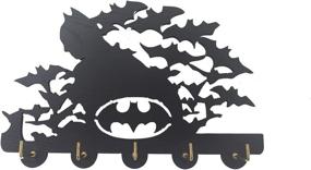 img 4 attached to 🔑 Hakuna Matata Wooden Key Holder with Batman Design – Ideal Key Rack for Home, Entryway, Living Room, Bathroom, Kitchen