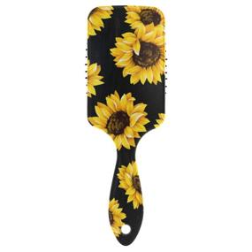 img 4 attached to 🌻 Щетка для волос Sunflower Black: нежное сцепление, мягкие щетины для предотвращения статического электричества и пушистости волос | Идеальное воздушное подушечное гребень для женщин и девочек - для влажных и сухих волос.