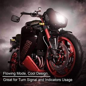 img 3 attached to 🏍️ Kinstecks 4PCS Motorcycle Flowing Turn Signal Lights - 12V 12 LEDs Bulbs for Motorbike, Scooter, Quad, Cruiser, Off Road - Y Shape