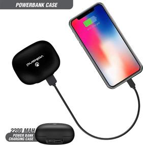 img 1 attached to Volkano X True Wireless Earbuds - Powerbank Charging Case, 90 Hours Playtime, 🎧 Bluetooth Headphones, In-Ear Stereo Sports Hoops, Touch Control, Hands-Free Calling, Built-in Microphone - Astral Series