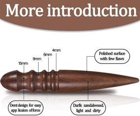 img 1 attached to 🔪 Premium 6-Piece Leather Knife Set for Precise Leather Craft Cutting - Includes 4 Edge Bevelers, Leather Cutting Knife, and Sandalwood Craft Device - Sizes 1.5mm, 1.2mm, 1.0mm, 0.8mm
