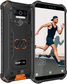 img 4 attached to 📱 OUKITEL WP5 Rugged Cell Phone Unlocked - Android 10 Smartphone with 8000mAh Battery, IP68 Waterproof, 5.5" HD+ Display, 4GB RAM, 32GB Storage, Face ID & Fingerprint, Triple Camera - Global Version