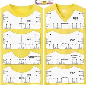 img 4 attached to 👕 9 PCS Tshirt Ruler: Ultimate Guide Set for T-Shirt Sublimation Printing and HTV Heat Transfer Vinyl - Perfect Alignment Tool for Cricut Heat Press (White)