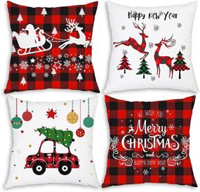 img 4 attached to CustomART Christmas Pillowcase Decorative Cushion