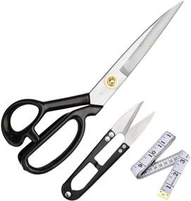 img 4 attached to Sewing Scissors 10 Inch - Tailors Heavy Duty High Carbon Steel Sharp Blades Shears For Fabric Leather Cloth Paper Sewing Dressmaking Tailoring Altering(Right-Handed) Sewing