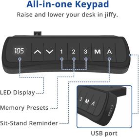 img 1 attached to 🖥️ FLEXISPOT EP4 Electric Standing Desk: Height Adjustable Desk with USB Charging and Hooks, 48"x24" Dual Motor Stand Up Desk - Black Frame & Black/Greystone Top