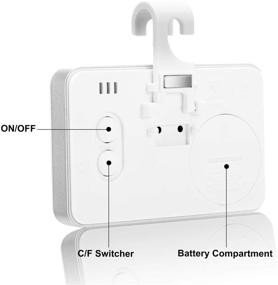 img 1 attached to 🌡️ Digital Refrigerator Freezer Thermometer - LCD Display, Waterproof, with Hook for Temperature Reading (1)