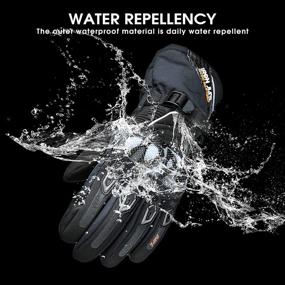 img 1 attached to 🧤 Winter Motorcycle Gloves: Ultimate Waterproof, Warm, and Windproof Riding Gear for Men and Women