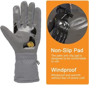 img 2 attached to 🧤 Winter Motorcycle Gloves: Ultimate Waterproof, Warm, and Windproof Riding Gear for Men and Women